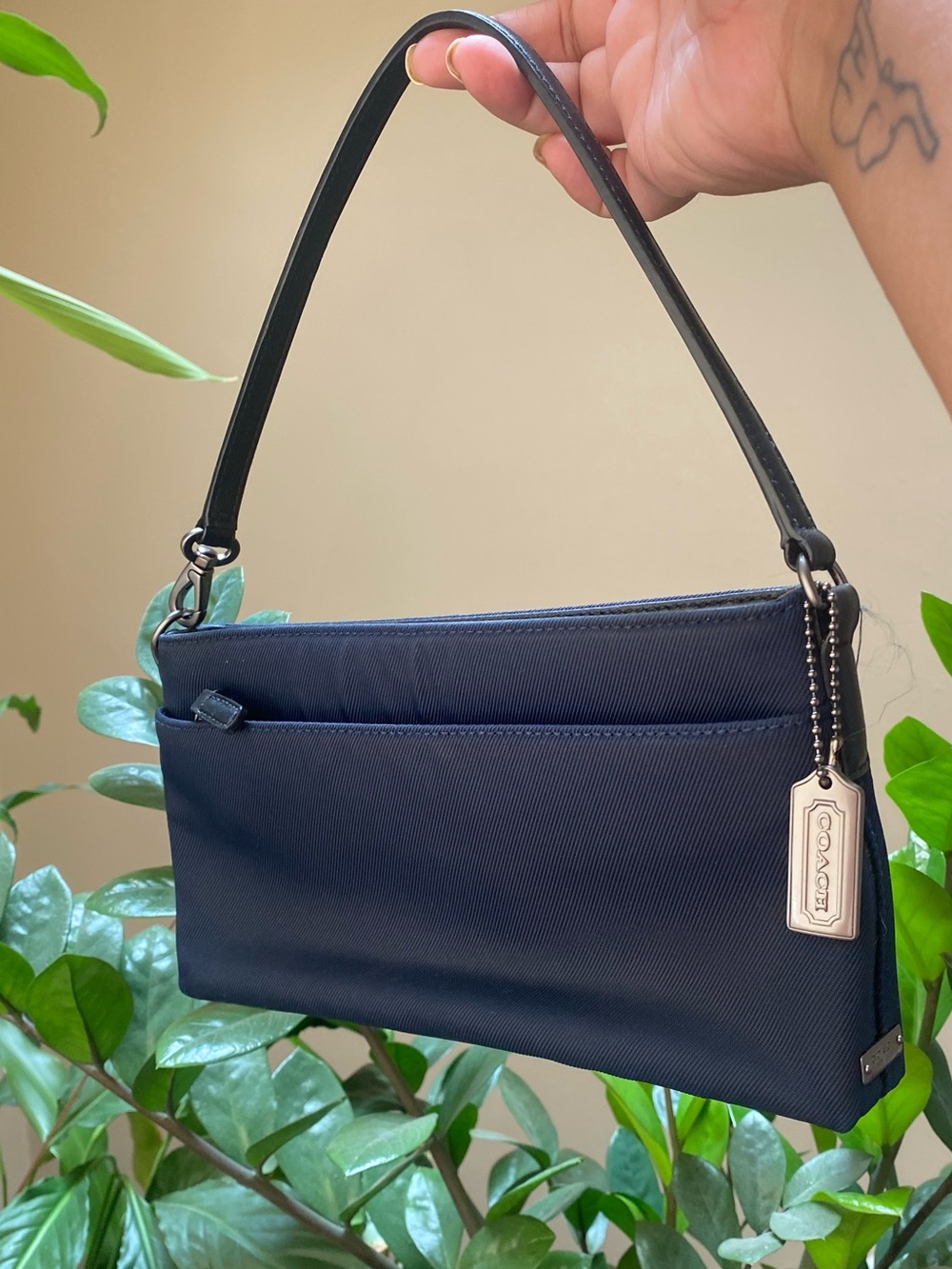 Coach Mercer vtg Navy Shoulder Bag